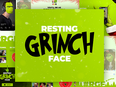 Resting Grinch Face christmas dr. seuss face swap grinch mobile app mock the halls whoville
