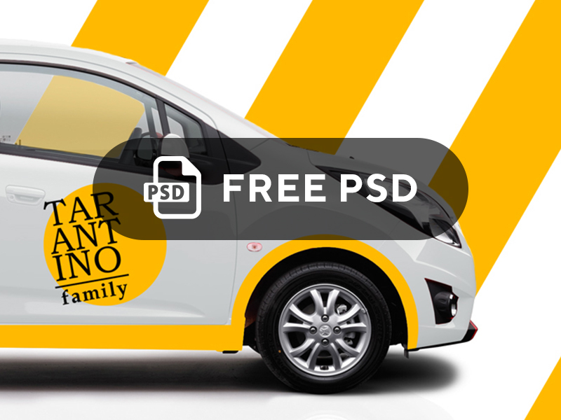 Download FREE Car Mockup by Pavel Rodionov on Dribbble PSD Mockup Templates