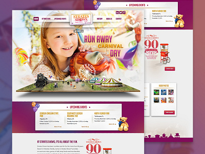 Strates Show carnival fair fun strates show web design website website redesign