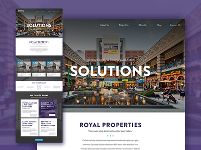 Royal Properties is live! agency designzillas homepage orlando realestate webdesign website