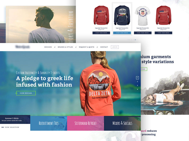 Custom T-Shirt Design Site Teaser by Designzillas on Dribbble