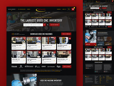 Premier Equipment Site Launch dark mode dark ui designzillas industrial orlando typography ui ux web design website