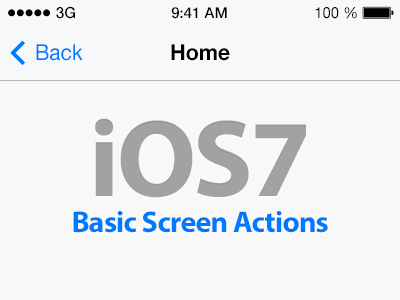 iOS7 Basic Screen Action