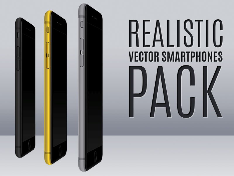 Realistic Vector Smartphone Pack freebies iphone mobile pack realistic smartphone vecto vector