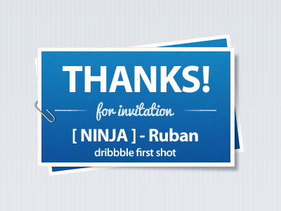 Ninja Thanks bullz dribbble invitation labs ninja thanks