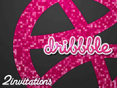 2x Dribbble Invits for ??? anim bullz dribbble invitation pink pixel