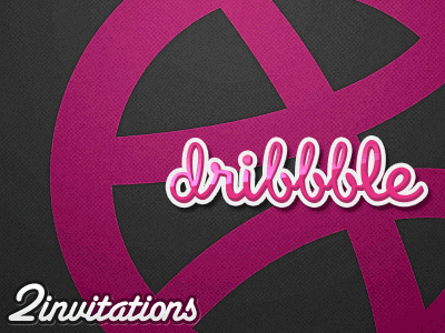2x Dribbble Invits for ??? anim bullz dribbble invit invitation pink