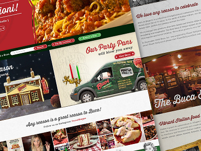 Buca di Beppo Redesign buca buca di beppo food italian pasta redesign restaurant web web design