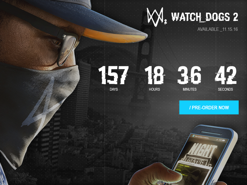 Daily UI #014 / Countdown Timer pre order video games watch dogs countdown timer daily ui timer countdown 014 ui