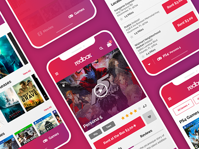 Redbox Mobile Redesign Teaser app mobile movies redbox rentals video games