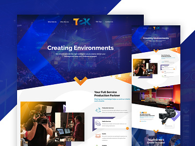 Tek Productions Website Redesign designzillas event events live production website