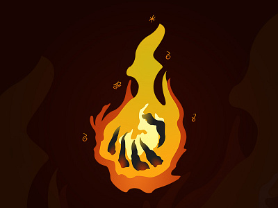Fire Clan : Pyromancers clan crest designzillas fire fireball mage magic pyromancers sigil