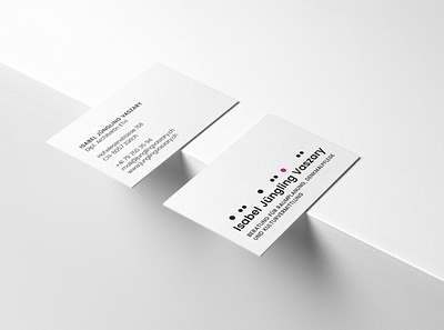 business card for Isabel Jüngling, architect business card design logotype