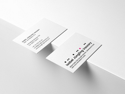 business card for Isabel Jüngling, architect