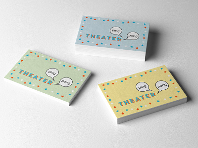 Business card for «Theater ping pong» branding business card design logotype