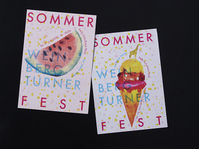 «Sommer Fest» Schule Weinberg Turner, Zürich flyer design illustraion