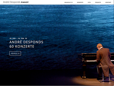 Website for André Desponds, Pianist webdesign