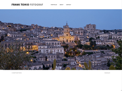 Website for Frank Tomio, Photographer