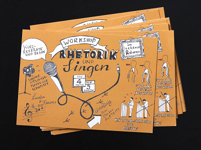 «Rhetorik und Singen» Workhop flyer design graphic design illustration