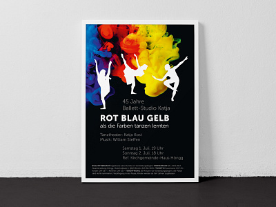 Poster for «45 Jahre Ballett-Studio Katja Kost» graphic design poster design