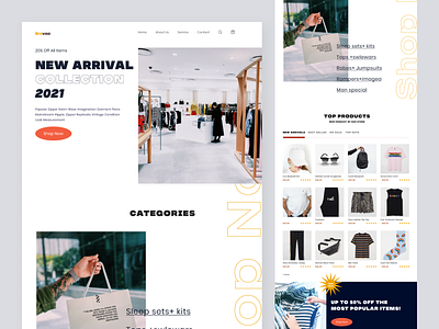 E-commerce landing page design