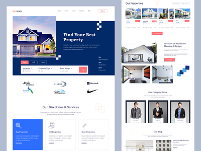Real- estate landing page brand identify branding branding design clean furniture furniture landing page graphic design home page logo property real estate agency real estate agent real estate landing page real estate logo real estate website design rent ui website
