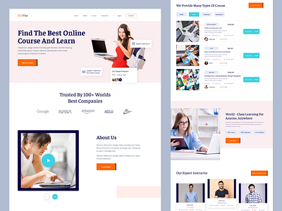 E-learning landing page agency landing page design doctor education platfrom education website elearning elearning landing page elearning website furniture landing page graphic designonline course logo online course online education online learning teaching tutor ui design