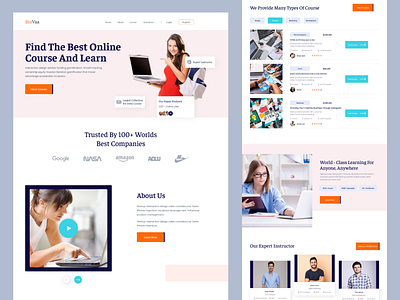 E-learning landing page