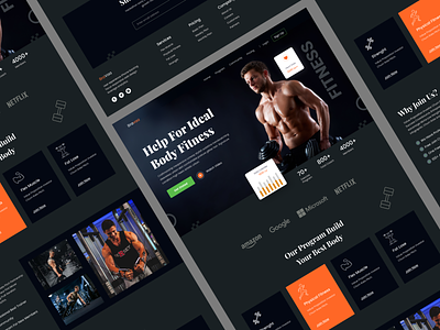 Gym Website Design agency coach fitness fitness club fitness landing page fitness website gym health home page online workout trainer website ui design weight loss workout website yogo