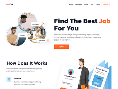 Job Finder Landing Page by kamal Hasan on Dribbble