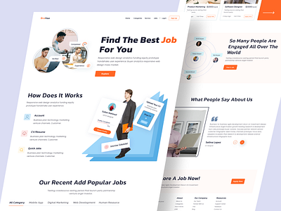 Job Finder Landing Page agency branding design find job find work iob website job job finder job finder landing page job listing job portal job search platfrom jon application platfrom recruitment ui design webdwsign website