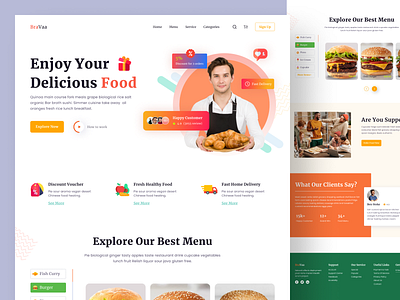 Food Website Design food food app food delivery food delivery website food landing page food menu food website minimal design recipes restaurant restaurant website ui ui design uiux web design