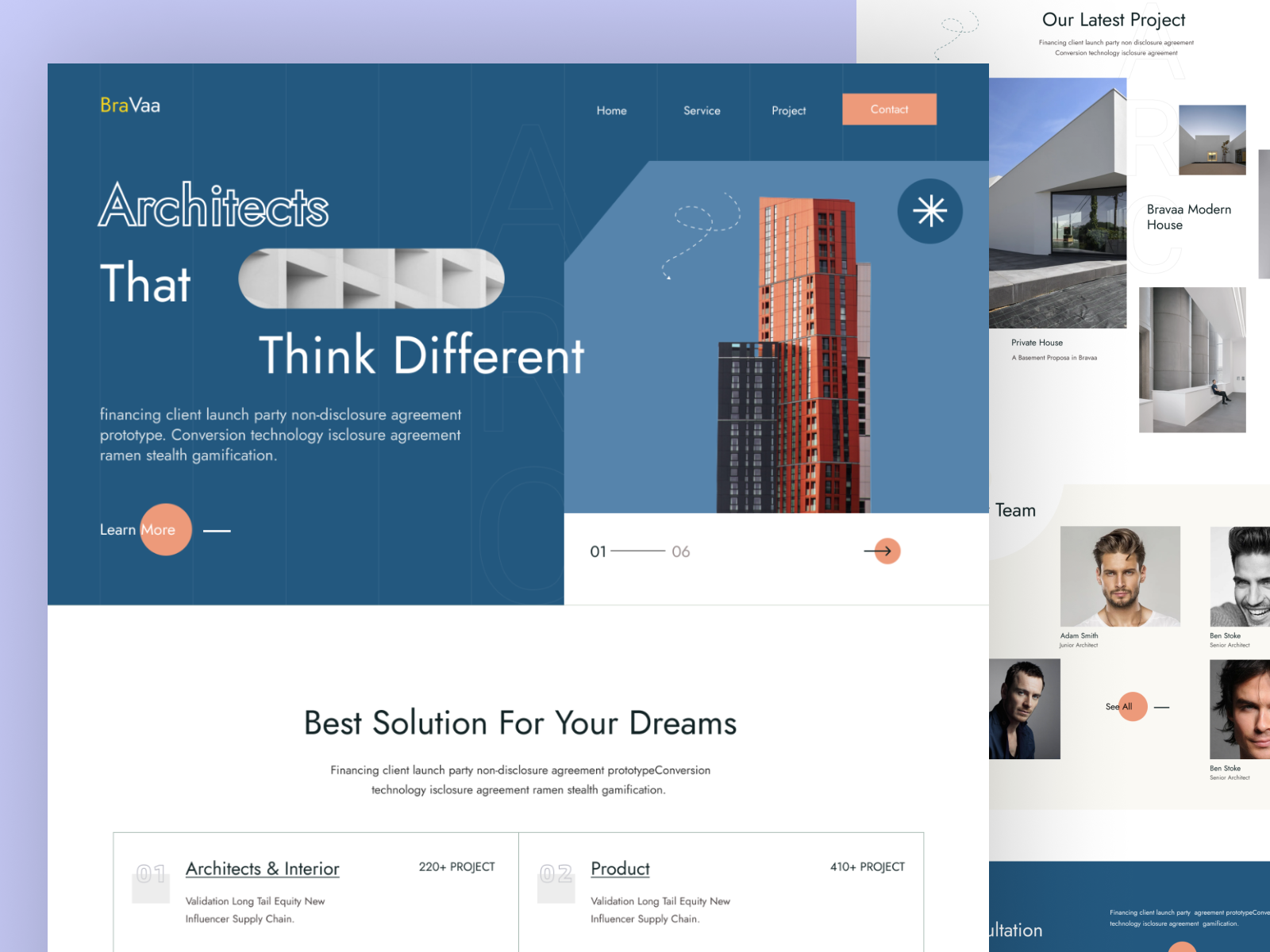 Architecture Studio Website by kamal Hasan on Dribbble