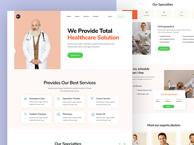 Medical Website Design agency clinic consultant design doctor doctor app health home page hospital medical medical app medical landing page medical website medicalcare medicine muzli ui design uiux web website