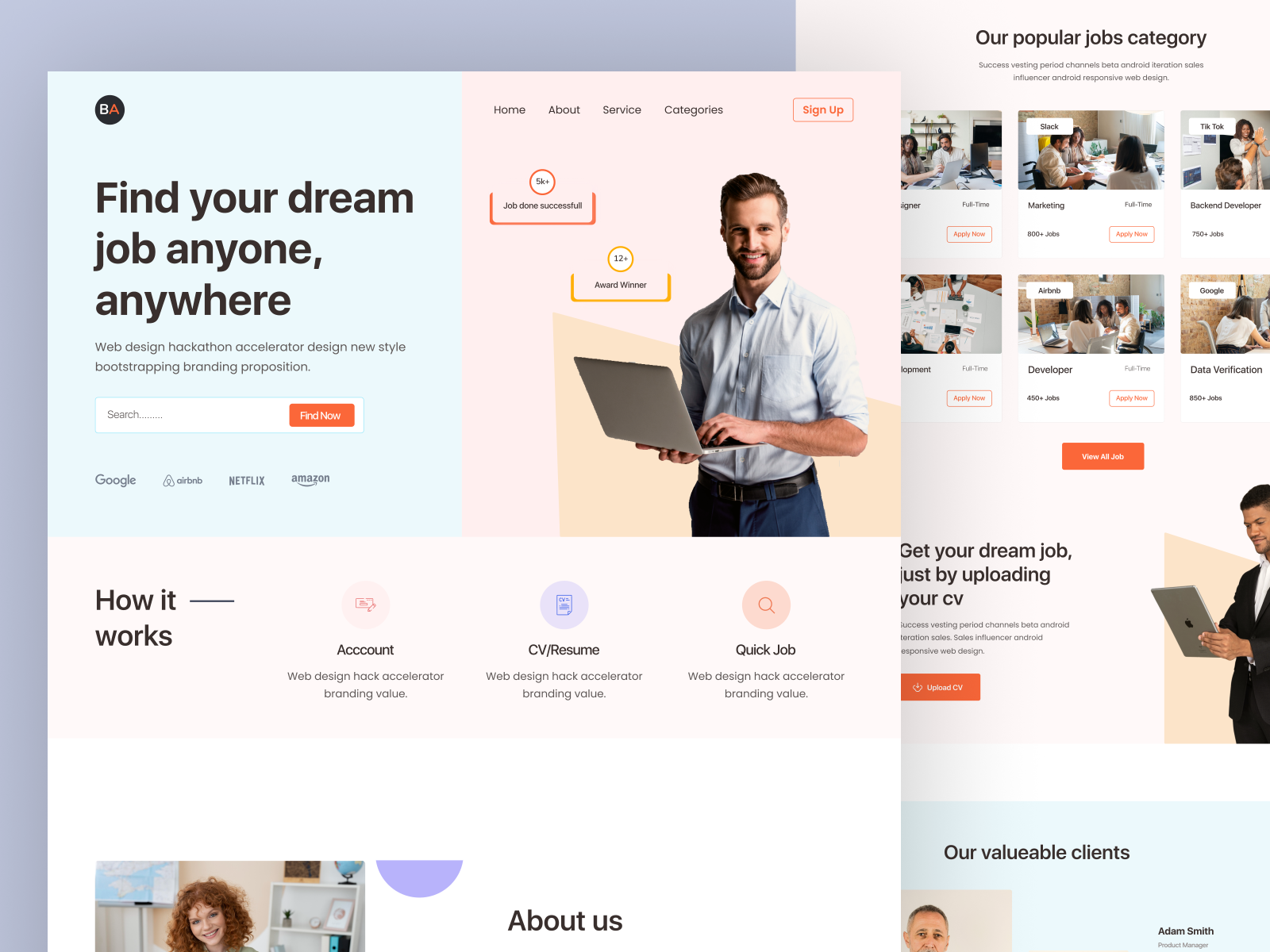 Job Finder Website By Kamal Hasan On Dribbble