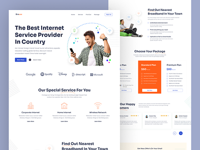 Internet Provider Service agency cyber attacks cyber security design home page internet internet provider internet service landingpage recruiting ui design uiux uiux design vpn website website wen design wifi
