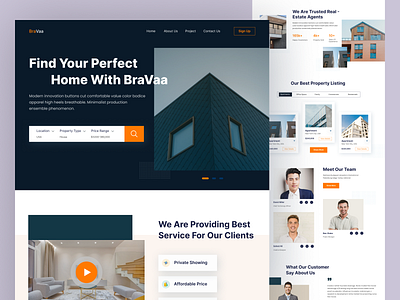 Real-Estate landing page design agency agent apartment corporate home page house housing properties property reaestate real estate website realestate realestate agent realestate landing page web design website website design