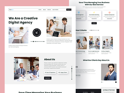 Digital Agency Landing Page agency agency marketing agency website business corporate creative design studio digital agency digitam marketing home page marketing saas startup ui design web design website website design