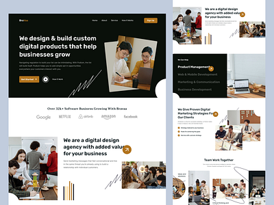 Agency Website Design agency agency website business company corporate creative design service digital agency home page marketing marketing agency minimal startup ui design web design website