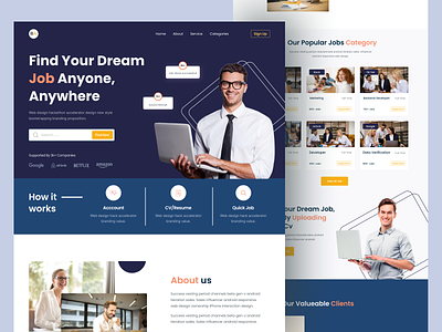 Recruiting Platform - web landing page career employment hiring job job application job finder job landing page job platform job portal job portal landing page job recruitment job search job search website job website jobs recruitment web design