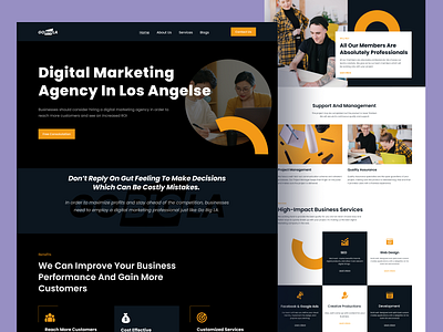 Digital Marketing Agency Landing Page agency business company corporate creative agency digital marketing home page landing page marketing portfolio startup studio web design