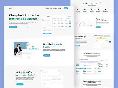 Finance Landing Page bank bank website business card credit debit features finance financial fintech market money payment transaction transfer website