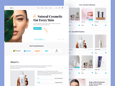Cosmetics - Beauty Products Landing Page