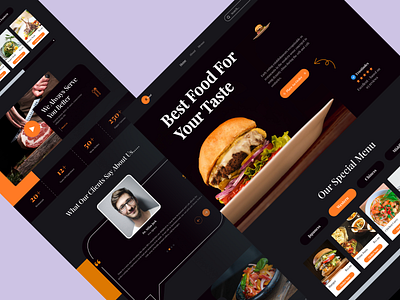 Restaurant Website Design eat food food delivery food landing page food website home page landing page recipe restaurant restaurant landing page restaurant website restaurants ui design web design website