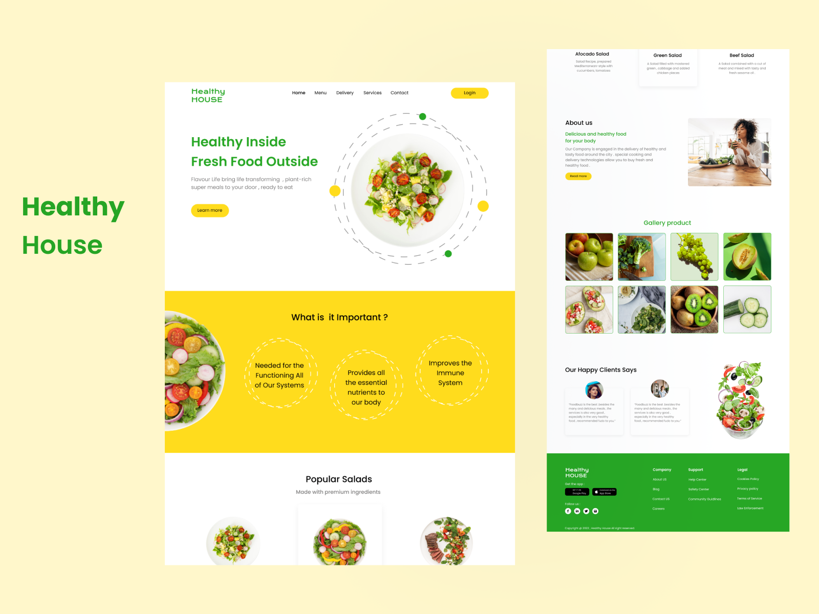 Healthy Food Landing Page By Danya Younis On Dribbble