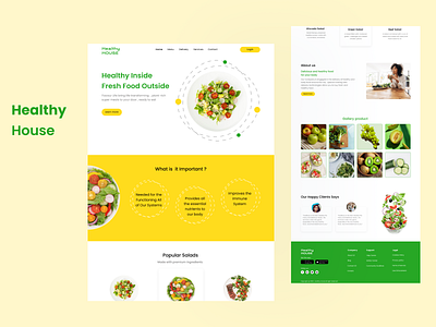 Healthy Food - Landing Page 2022 colors design figma health healthy food landing page ui vegetables
