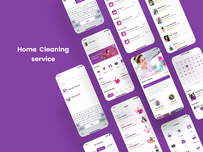 Mobile app - Home cleaning service 2022 design figma home cleaning mobile app ui user experience design user interface ux