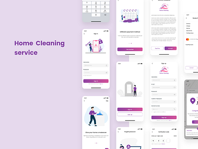 Login screen - Home cleaning service 2022 app colors design figma login screen mobile app ui user experience user interface ux