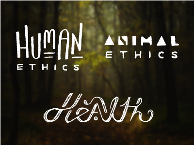 Titles animal cursive ethics forest health human type typography vegan vegetarian web woods