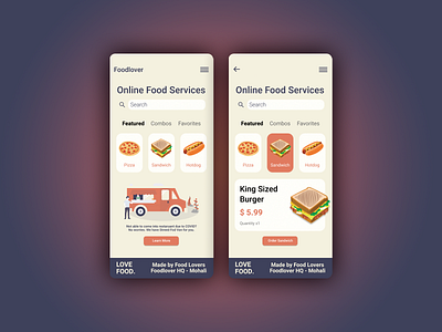 Foodlover - A Food Mobile App